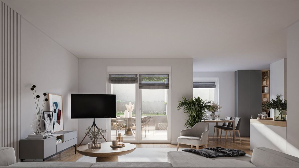 Wohnbereich einer 3-Zimmer-Wohnung im UrbanDuo